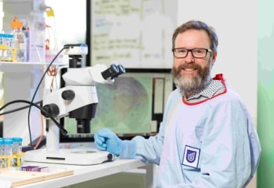 Researcher in lab