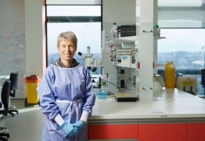 Researcher in lab