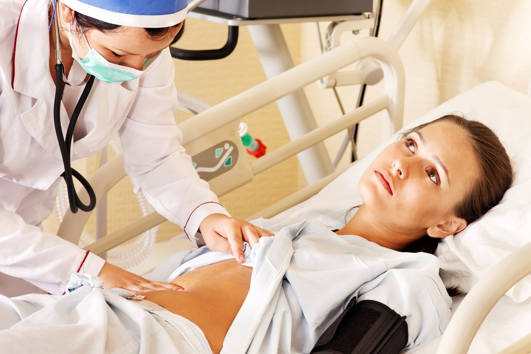 Person on hospital bed