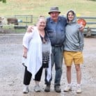 Magda Szubanski and Will Connolly bushfire affected communities