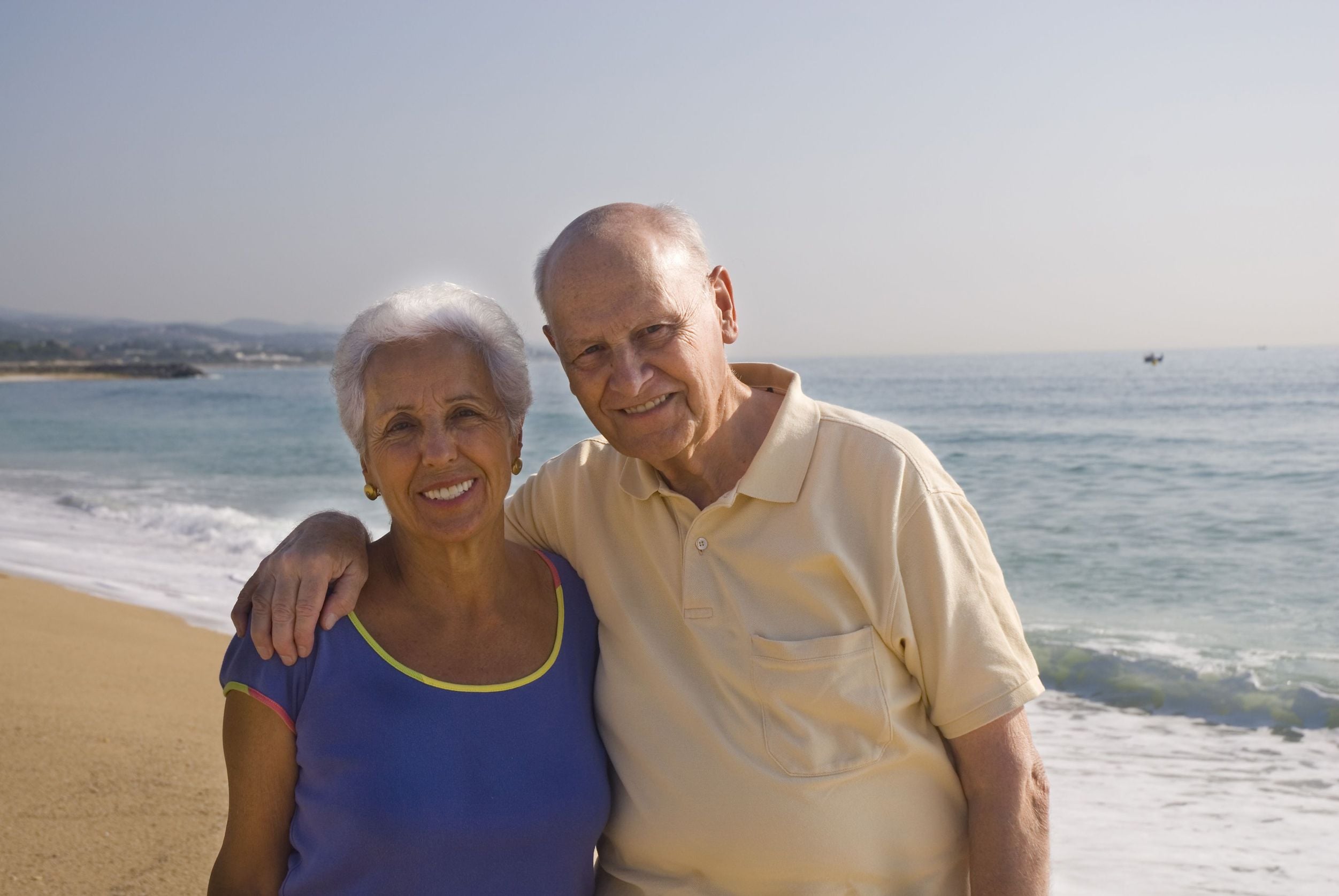 Older couple on beach