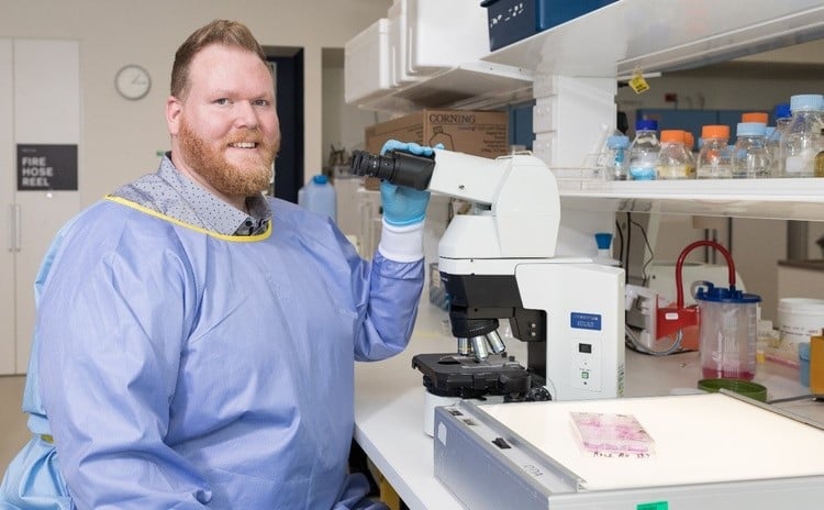 Researcher in lab