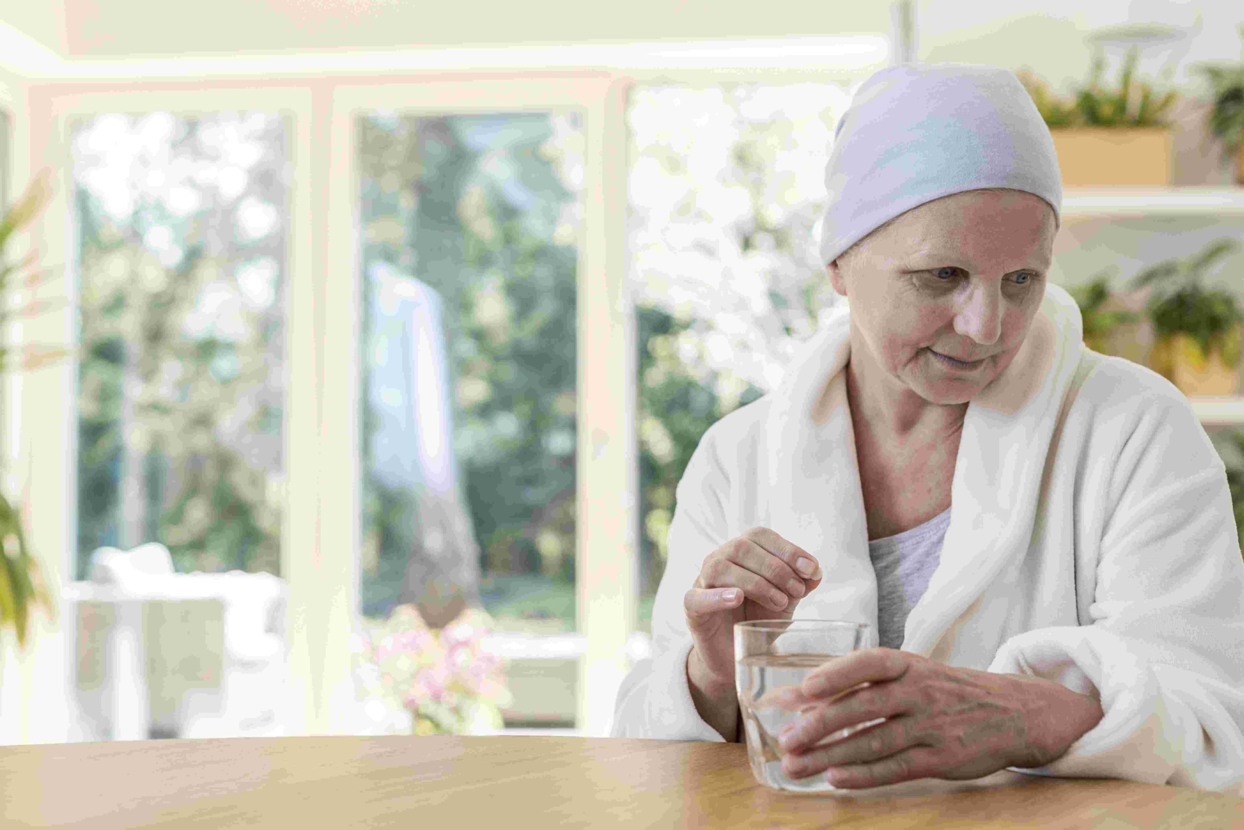 Woman with cancer