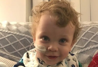 A little boy who has Tay-Sachs disease