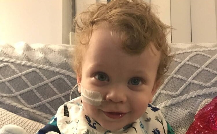 A little boy who has Tay-Sachs disease
