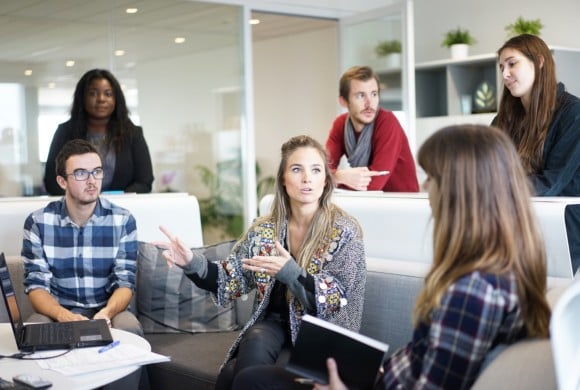 workplace giving team in office