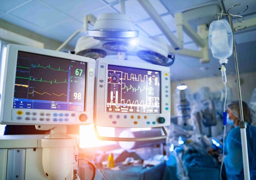 Machinery in an intensive care unit