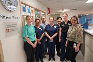 Staff at Noarlunga Hospital smiling at camera