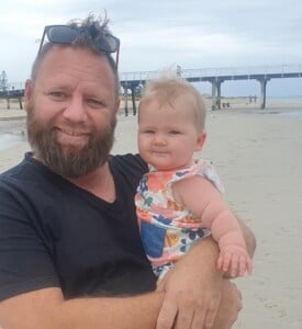 Jeff Miles and baby 
