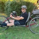 Iggy Vasileff in his handcycle.